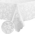 Smiry Rectangle Table Cloth, Waterproof Heavy Duty Vinyl Tablecloths, Wipeable Washable Table Cover for Kitchen and Dining Room (White, 52" X 70")