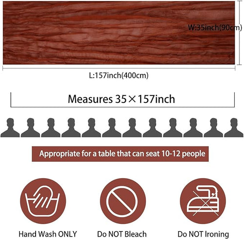 12 Pack 13Ft Cheesecloth Table Runner 35x157 Inch Boho Gauze Table Runner Cheese Cloth Long Rustic Table Runners for Wedding Bridal Shower Birthday Party Table Decor (Terracotta)