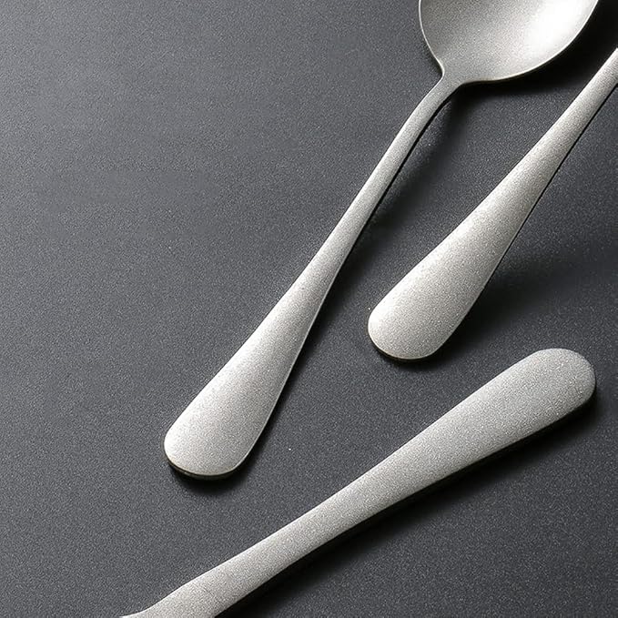 Matte Silverware Set for 12 Stainless Steel Flatware Set Vintage Style Delicate Cutlery Utensils 60 Piece Include Knives Forks and Spoons Tableware Set for Home Kitchen Wedding Restaurant