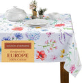 Maison d' Hermine Table Cloth Square Table 100% Cotton 60 x 60 Inches Tablecloth Reusable Decorative for Dining Room Farmhouse Home Valentines Day Decorations Spring Summer - Just Floral