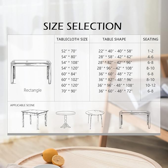 Mysky Home Rectangle Table Cloth 60x120 Inch - Spring Summer Floral Tablecloth, Waterproof Linen Fabric Oblong Table Cloth for Kitchen Dining Tablecloth for 6 Feet Table Blue, Small Blue Flower Design