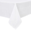 Hiasan Faux Linen Rectangle Tablecloth - Wrinkle and Stain Resistant Washable Table Cloth for Kitchen Dining Room Holiday Table Cover for Party Dinner, White, 54 x 120 Inch