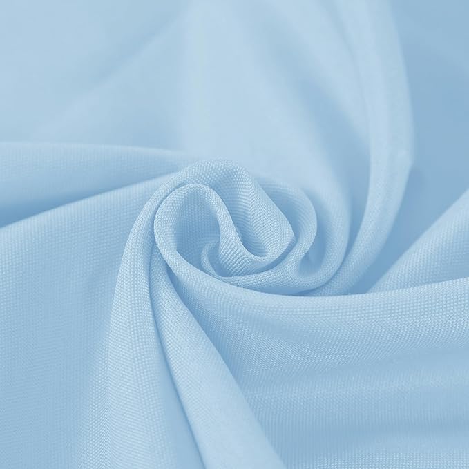 Fokitut 2 Pack Waterproof Round Tablecloth, 70 Inch, Stain Resistant and Wrinkle Polyester Table Cloth, Fabric Table Cover for Kitchen Dining, Wedding, Party, Holiday Dinner-Blue Mist