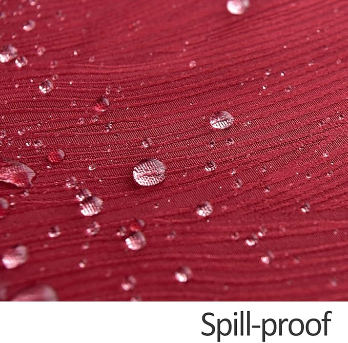 maxmill Jacquard Round Table Cloth Swirl Pattern Waterproof Antiwrinkle Heavy Weight Soft Tablecloths for Circular Table Cover and Kitchen Dinning Tabletop Decoration Round 70 Inch Red