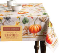 Maison d' Hermine Table Cloth Rectangle Table 100% Cotton 54 x 72 Inches Fall Tablecloth Reusable Everyday Use for Thanksgiving Christmas Decorations Dining Farmhouse Party (Potiron)
