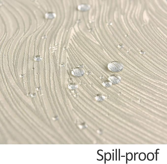 maxmill Jacquard Table Cloth Swirl Design Water Proof Wrinkle Free Heavy Weight Soft Tablecloth Decorative Fabric Table Cover for Outdoor and Indoor Use Rectangular 60 x 104 Inch Beige