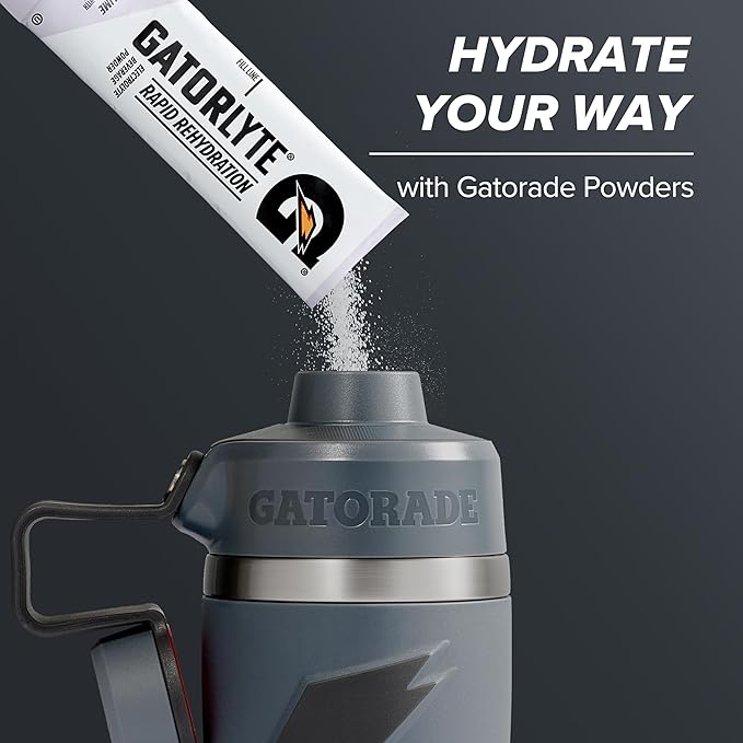 Gatorade 'Overtime' 32oz Stainless Steel Water Bottle, Twist Cap, Royal Blue