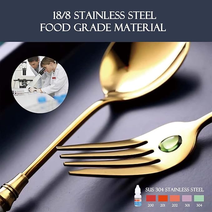 40-piece Silverware Set With Ceramic Handle, Premium Food Grade Stainless Steel Flatware Sets, Mirror Polished Cutlery Set, Dishwasher Safe (for 8 People)