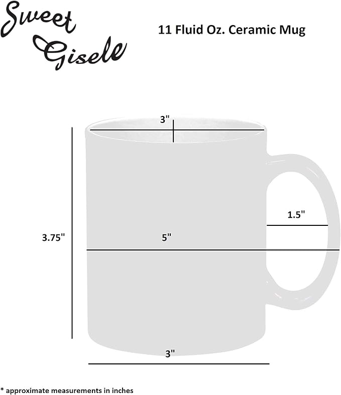 Sweet Gisele Sugar Skull Ceramic Mug, Floral Print Coffee Cup, Day of the Dead Design, Beautiful Vivid Colors, Great Novelty Gifts 11 Fl Oz White