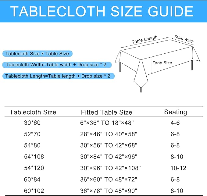 Hiasan Faux Linen Rectangle Tablecloth - Wrinkle and Stain Resistant Washable Table Cloth for Kitchen Dining Room Holiday Table Cover for Party Dinner, Black, 54 x 120 Inch
