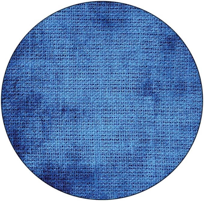 Round Edge Closing Tablecloth, Navy Blue Deco Elastic Edged Tablecloth, Faded Burlap Texture Old Fashioned Grunge, Fit Round Tables 39inch Diameter, for Indoor Outdoor Fits, Royal Blue