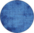 Polyester Tablecloth, Navy Blue Deco Waterproof Oil-Proof PVC Table Cloth, Faded Burlap Texture Old Fashioned Grunge, Fit Round Tables 56inch Diameter, for Dinner Kitchen Party Decoration