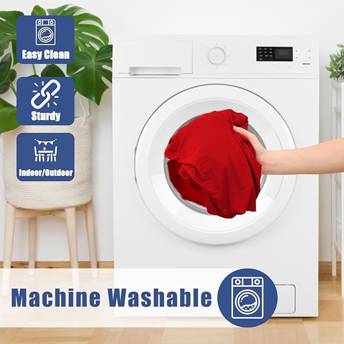 Round Spandex Christmas Tablecloth 2 Pack, Elastic Fitted Waterproof Tablecloths for 31"-35" Tables, Stretch Washable Picnic Table Cover for Camping, Dining, Indoor and Outdoor, Red