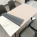 Leather Table Cover,1.8mm Thick,35.4x70.9 Inch Table Protector,Table Protector for Dining Room Table,Dining Table Cover,Table Cover Protector,Dining Table Pad(Beige+Light Gray,35.4x70.9)