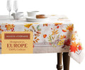 Maison d' Hermine Table Cloth Rectangle Table 100% Cotton 54 x 72 Inches Fall Tablecloth Reusable Everyday Use for Thanksgiving Christmas Decorations Dining Farmhouse Party (Amarante)