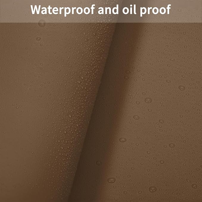 Leather Table Cover,1.8mm Thick,42x72 Inch Table Protector,Table Protector for Dining Room Table,Dining Room Table Protector Pad.(Mud Color+Champagne Gold,42x72)