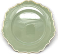 allgala 13-Inch 6-Pack Heavy Quality Round Charger Plates-Floral Sage-HD80346