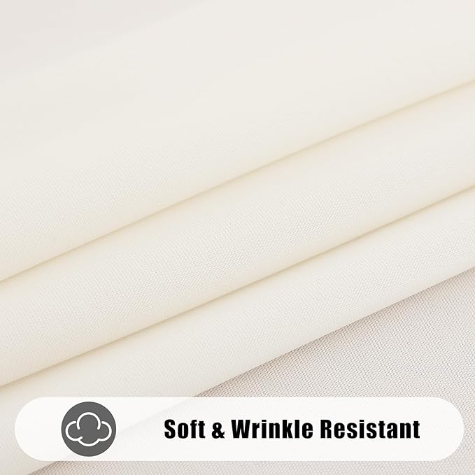Smiry Rectangle Table Cloth, Waterproof Anti-Scratch Polyester Tablecloth, Decorative Washable Fabric Table Cover for Dining, Buffet, Parties and Outdoor, 54x78, Beige