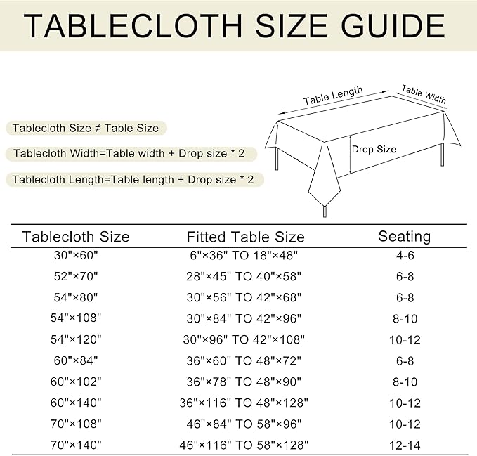 JIUZHEN Faux Linen Farmhouse Tablecloth Rectangular, Wrinkle Stain Resistant Table Cloth Rectangle Table Cover for Kitchen Dining, Holiday Party Dinner, Grey, 60 x 102 Inch