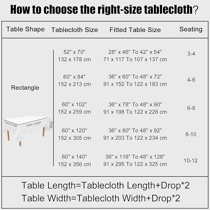 Smiry Rectangle Table Cloth Linen Textured, Waterproof Spillproof Anti-Wrinkle Burlap Tablecloth, Washable Decorative Fabric Table Cover for Dining, Party, Banquet, 54 x 78 Inch, White