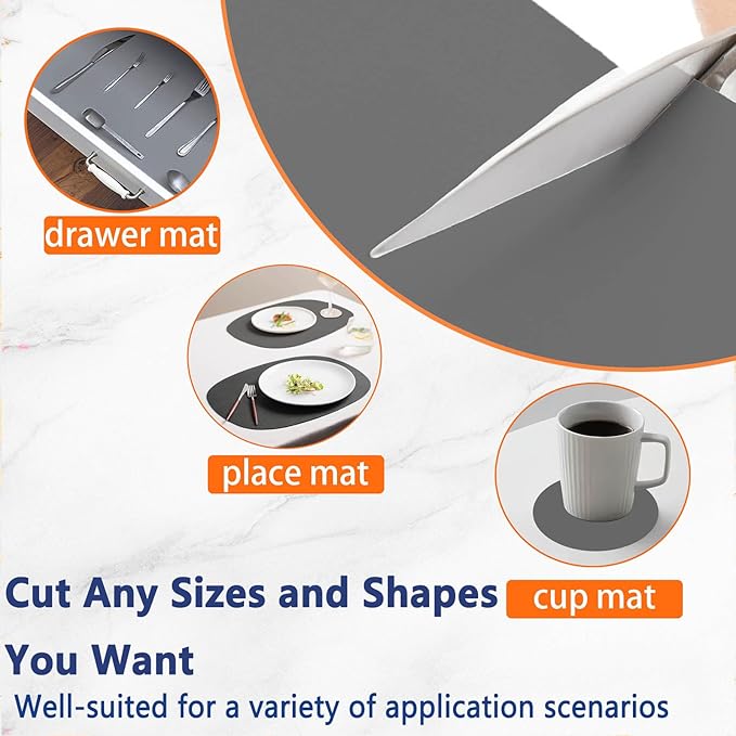 Extra Large Silicone Mat, 78.7''x23.6''(200cmx60cm) Heat Resistant Mats for Countertop, Waterproof Countertop Protector, Cuttable Kitchen Countertop Mat, Silicone Mat for Kitchen Island, Translucent