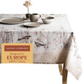 Maison d' Hermine Table Cloth Rectangle Table 100% Cotton 60 x 108 Inches Tablecloth Reusable Decorative for Dining Room Farmhouse Home Valentines Day Decorations Spring Summer- Meadow Florals - Brown
