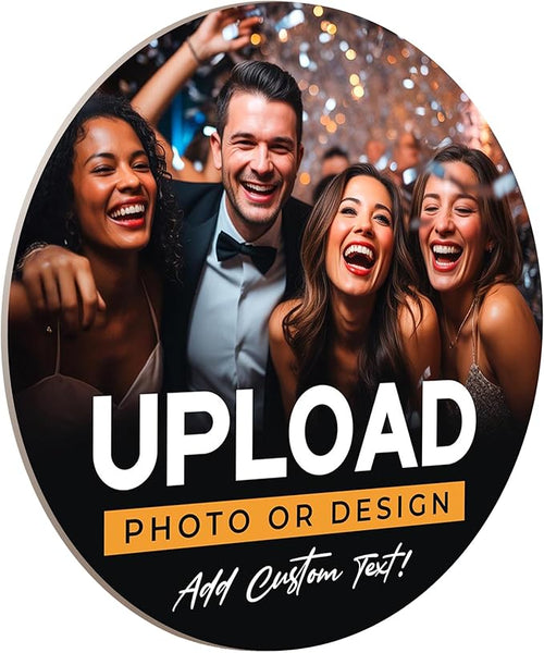 100-Pack, Personalized Drink Coasters, Custom Cardboard Coasters with Photo and Text, Design Your Own Coaster for Events, Parties, Bars and Unique Gifts, 3.95" Round