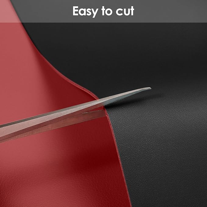 Leather Table Cover,1.8mm Thick,54x98 Inch Table Protector,Table Protector for Dining Room Table,Dining Table Cover,Table Cover Protector,Kitchen Table Cover(Black+Wine Red,54x98)