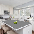 Silicone Mats for Kitchen Counter, 48"x32"(120cmx80cm) Large Heat Resistant Mat Kitchen Island Waterproof Countertop Protector Mat Nons-slip Extra Large Counter Mat, Light Gray