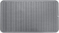 Silicone Dish Drying Mat for Multiple Usage,Easy clean,Eco-friendly,Heat-resistant Silicone Mat for Kitchen Counter or Sink,Refrigerator or Drawer Liner Grey 4XL 32 inches x 18 inches