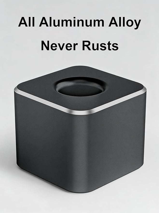 Aluminum Single Hole Pen Stand - Durable Fountain Pen Holder for Desk Display, Non - Slip Base, Minimalist Office/Home Organizer(Black+Blue,2P)