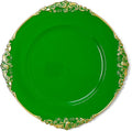 allgala Heavy Quality Round Charger Plates - Chargers for Dinner Plates - Set of Charger Plates for Table Decor - Ideal for Weddings, Thanksgiving Parties & Holidays - Floral Green (13-Inch 48-Pack)