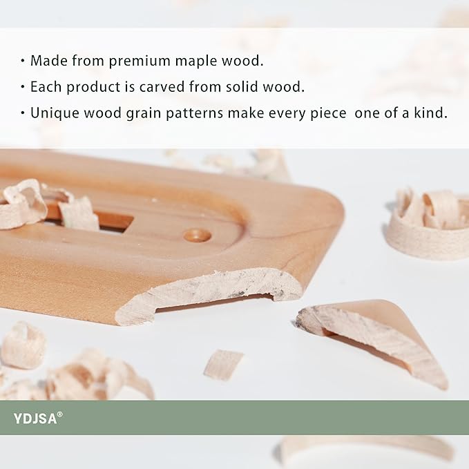 Maple Wood Double Outlet Cover Plate Wall Plates For Electrical Outlets With Durable Finish