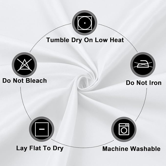PureFit 10 Pack Round White Table Cloths 70 Inch for Round Tables, Stain and Wrinkle Resistant Table Linens for Home Use, Wedding, Party, Banquet and Camping