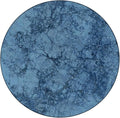 Round Vinyl Fitted Tablecloth, Marble Print Polyester Table Cloth, Abstract Crack Pattern, Fit Round Tables 48inch Diameter, for Holiday Dining Table/Dinner/Party, Blue