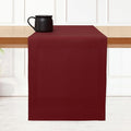 D'Moksha Homes Linen Dark Red Table Runner 90 Inches Long - 100% Pure Linen 14 x 90 Inch Table Runner for Dining, Valentines, Spring - Machine Washable