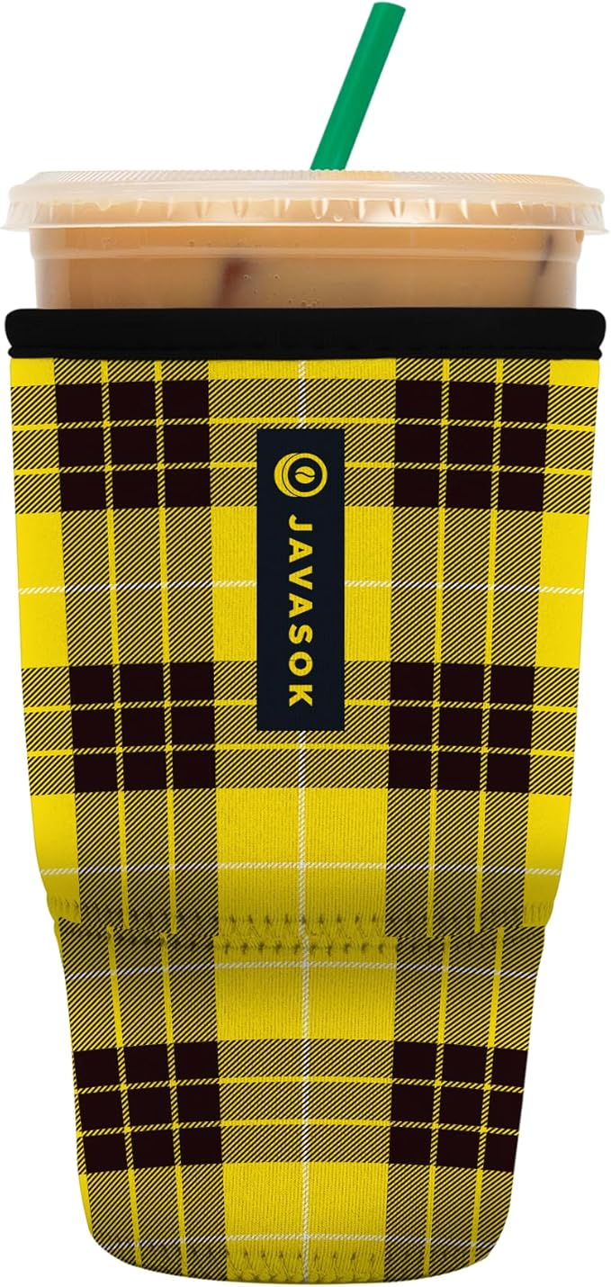 Sok It JavaSok Iced Coffee & Cold Soda Insulated Neoprene Cup Sleeve (Clueless, Large: 30-32oz)