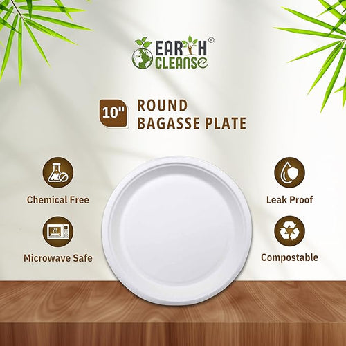 100% Compostable 9 Inch Paper Plates – Heavy Duty Bulk Disposable Plates [500-Pack] – USDA Certified, BPA-Free, Eco-Friendly, Biodegradable Sugarcane Bagasse – Natural White for Catering, Parties