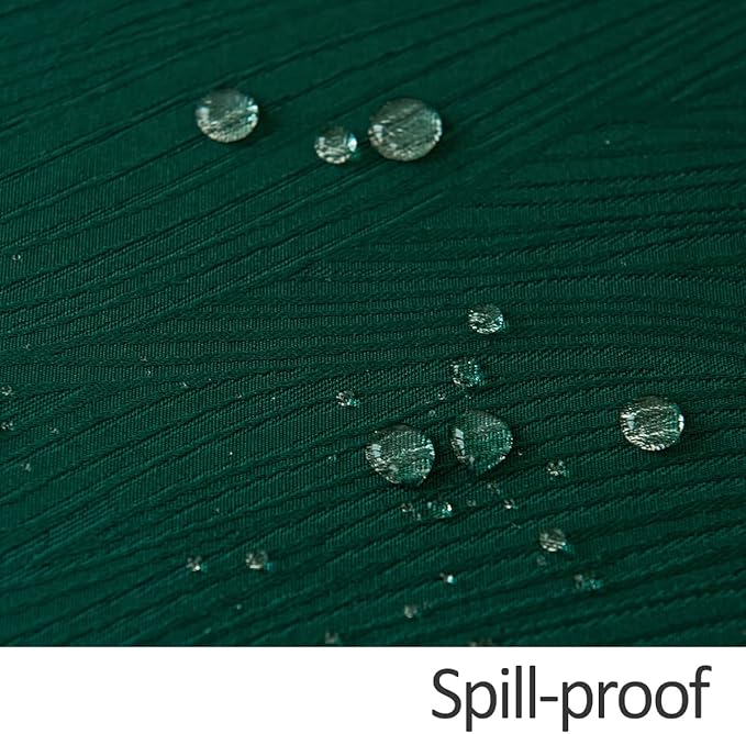 maxmill Christmas Hunter Green Tablecloth, Spill-Proof and Water Resistance Heavy Weight Soft Table Cloth for Christmas, Holiday and Family Gatherings, Dinner Rectangle 60 x 120 Inch, Hunter Green