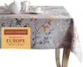 Maison d' Hermine Table Cloth Square Table 100% Cotton 54 x 54 Inches Fall Tablecloth Reusable Everyday Use for Thanksgiving Christmas Decorations Dining Farmhouse Party (Equinoxe - Grey)