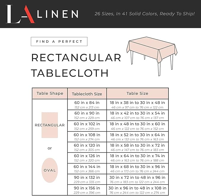 LA Linen Polyester Poplin Washable Rectangular Tablecloth, Stain and Wrinkle Resistant Table Cover 60x84, Fabric Table Cloth for Dinning, Kitchen, Party, Holiday 60 by 84-Inch, Khaki