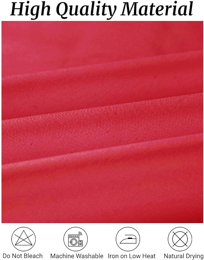 Fokitut 6 Pack Round Tablecloth, 90 Inch, Stain Resistant and Wrinkle Polyester Table Cloth, Fabric Table Cover for Kitchen Dining, Wedding, Party, Holiday Dinner-Red