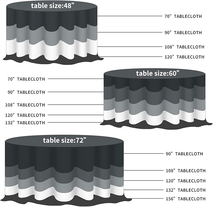 Fokitut 2 Pack Waterproof Round Tablecloth, 108 Inch, Stain Resistant and Wrinkle Polyester Table Cloth, Fabric Table Cover for Kitchen Dining, Wedding, Party, Holiday Dinner-Hunter