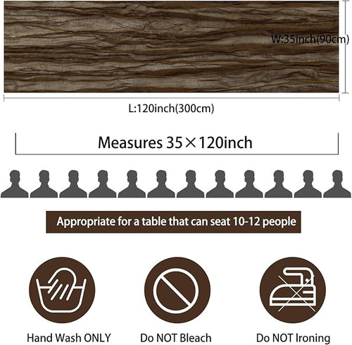 12 Pack 10Ft Cheesecloth Table Runner 35x120 Inch Boho Gauze Table Runner Rustic Cheese Cloth Long Romantic Table Runners for Wedding Bridal Shower Birthday Party Table Decor (Brown)