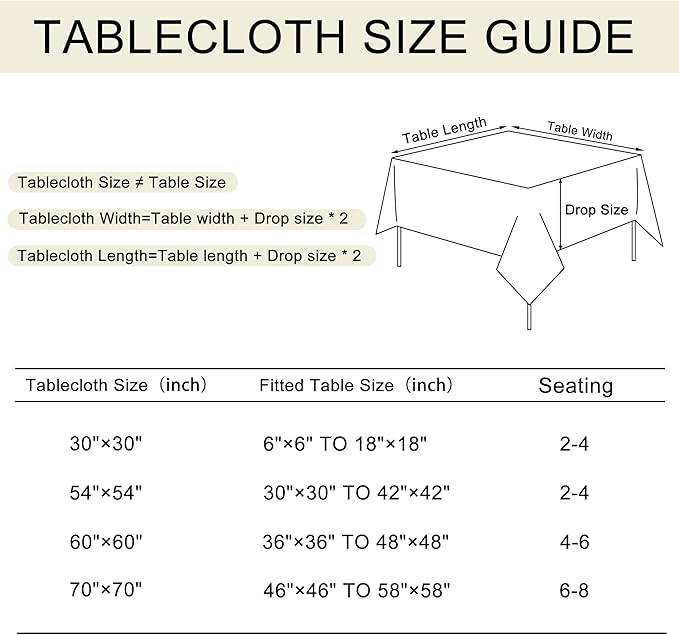 JIUZHEN Square Table Cloth Faux Linen Farmhouse Tablecloth Wrinkle Stain Resistant Tablecloth Table Cover for Kitchen Dining, Holiday Party Dinner, 60 x 60 Inch, Red