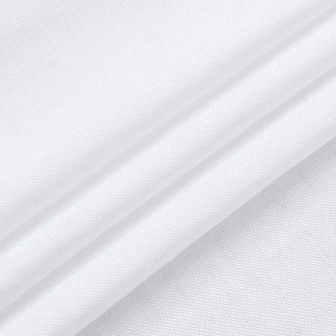 Hiasan 2 Pack Faux Linen Rectangle Tablecloth - Wrinkle and Stain Resistant Washable Table Cloth for Kitchen Dining Room Holiday Table Cover for Party Dinner, White, 70 x 108 Inch