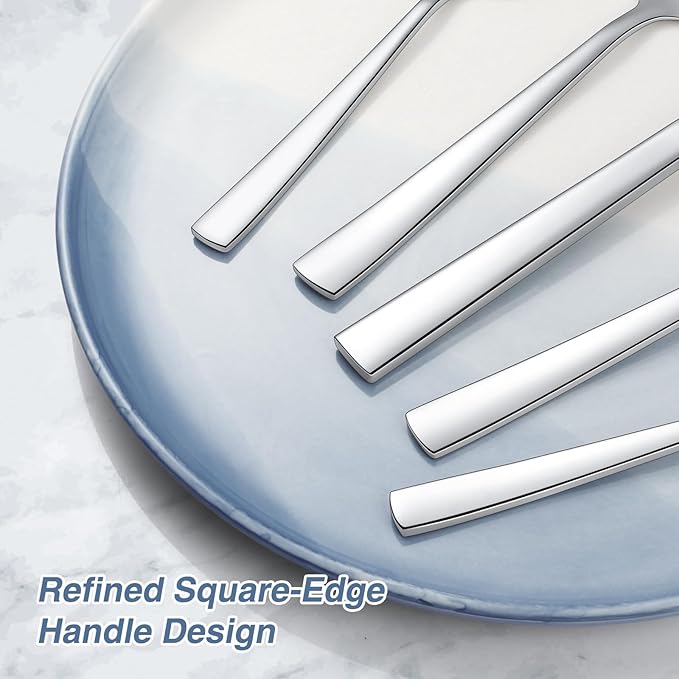 40 Piece Silverware Set For 8,Stainless Steel Flatware,Tableware Set Include Spoons/Forks/Knives,Yoehka Mirror Polished Cutlery/Utensil Set For Home Kitchen Restaurant Hotel,Dishwasher Safe
