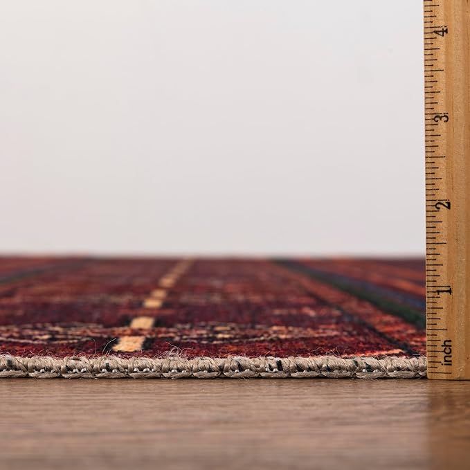 Keen Home Design 2x10 Rug - Machine Washable Runner with Non-Slip Backing, Ideal for Hallway, Entryway, Kitchen, Laundry Room - Vintage, Easy Clean, Durable, Low Pile Rug - (2'6" x 10')