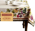 Maison d' Hermine Table Cloth Rectangle Table 100% Cotton 54 x 72 Inches Fall Tablecloth Reusable Everyday Use for Thanksgiving Christmas Decorations Dining Farmhouse (Pumpkin Garden - Cloudy Cream)