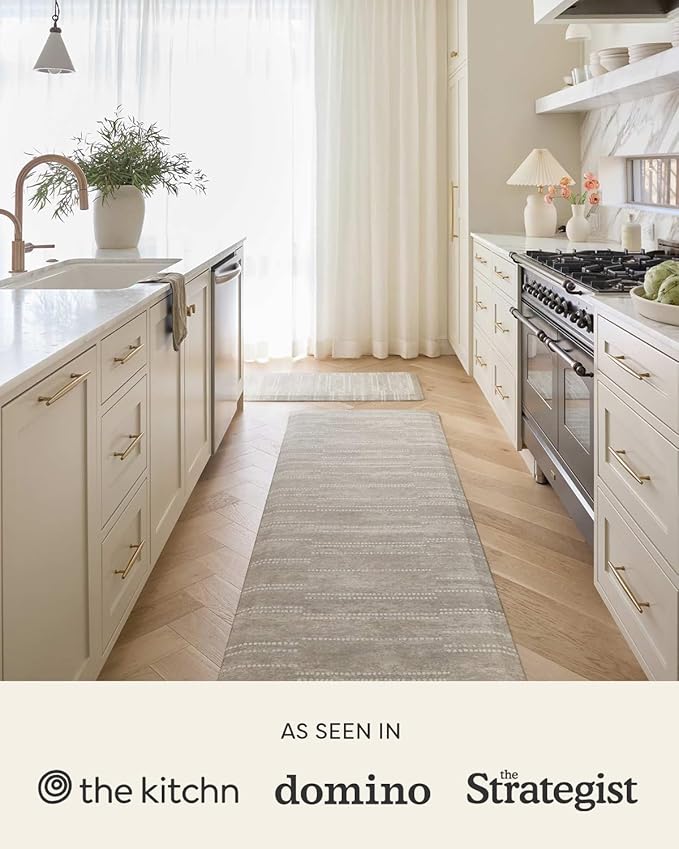 House of Noa Nama Standing Mat – Anti-Fatigue Cushioned Kitchen Mats for Floor | Ergonomic Bounce-Back Foam Kitchen Mats | Anti-Fatigue Mats for Kitchen & Standing | Ula Driftwood | 30"x72"